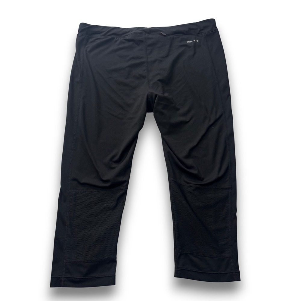 Nike Dri-FIT Epic Run Crop Black Running Leggings Womens Large 645603-010